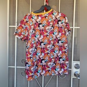 Disney AOP shirt max and Roxanne size 2xl unisex